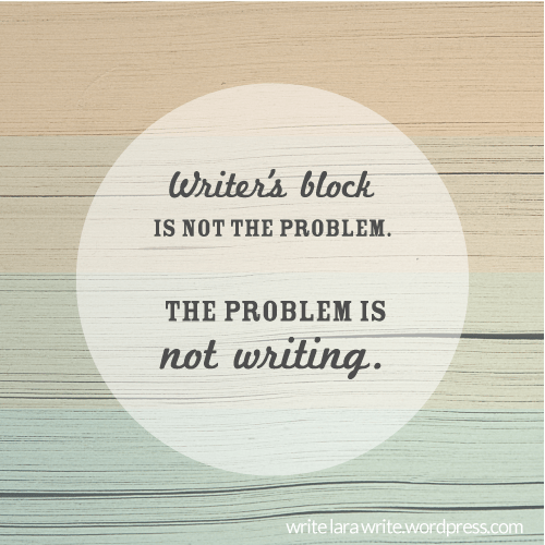 The Myth of Writer's Block | writelarawrite (click for more quotes)